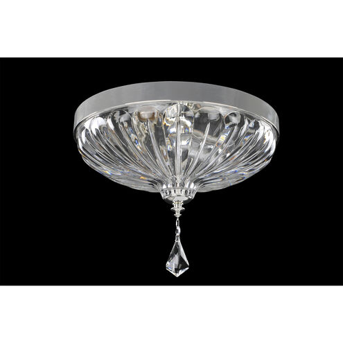 Orecchini 2 Light 13 inch Two Tone Silver Flush Mount Ceiling Light