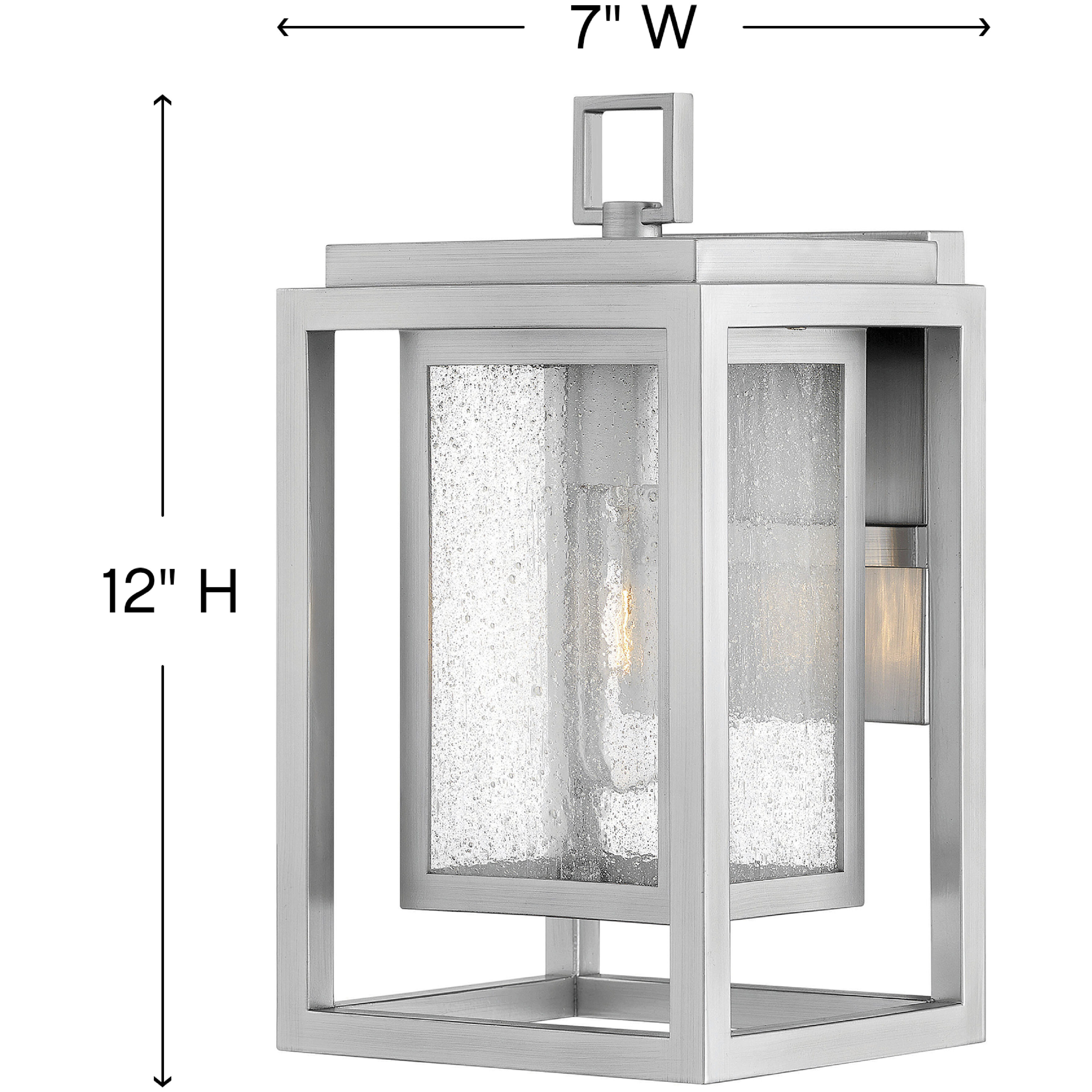Coastal Elements Republic LED 12 inch Satin Nickel Outdoor Wall Mount Lantern, Estate Series