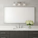 Drew & Jonathan Toffino 3 Light 26 inch Brushed Nickel Vanity Light Wall Light in Clear Crackle Glass