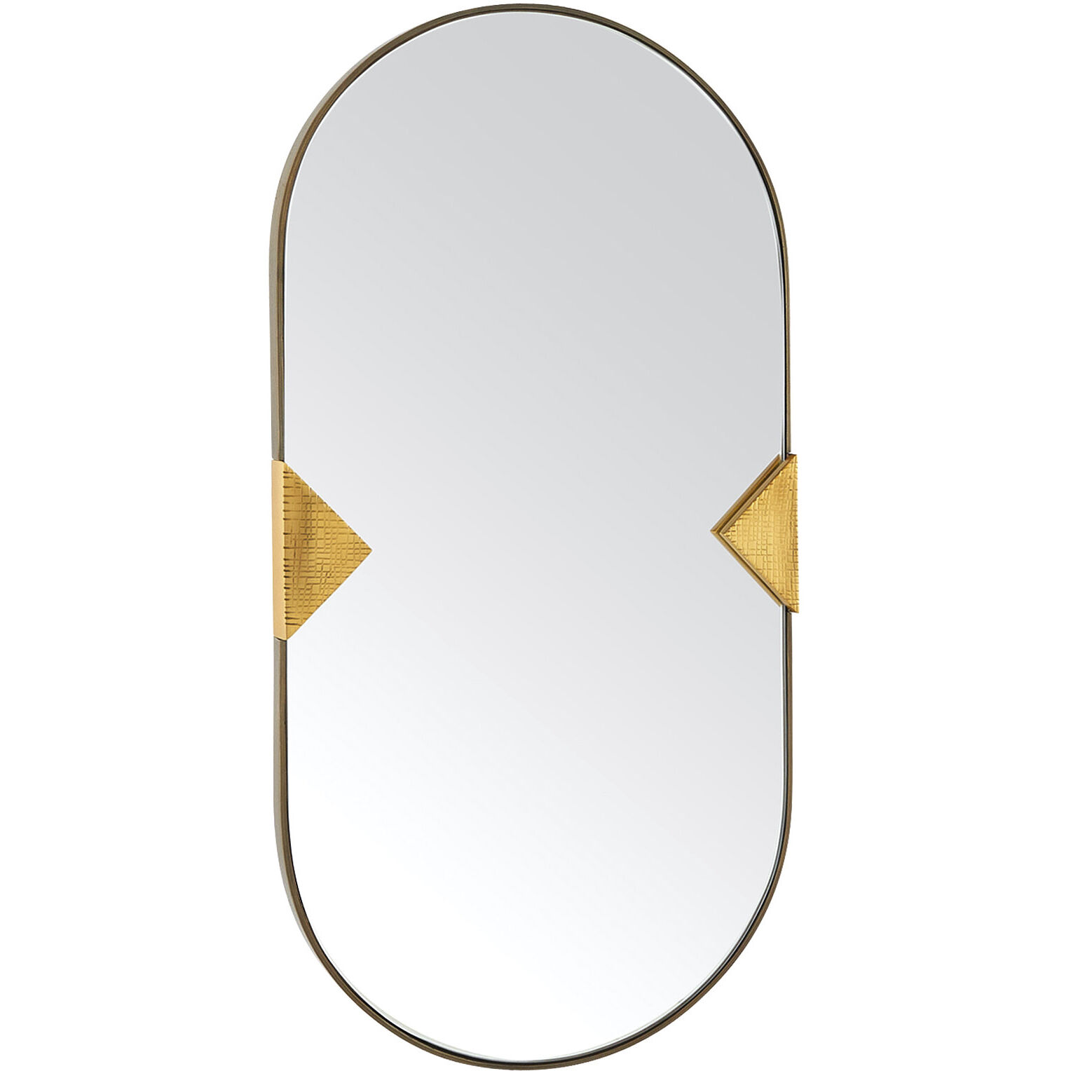 Cillian 38.5 X 19.5 inch Antique Brass Mirror