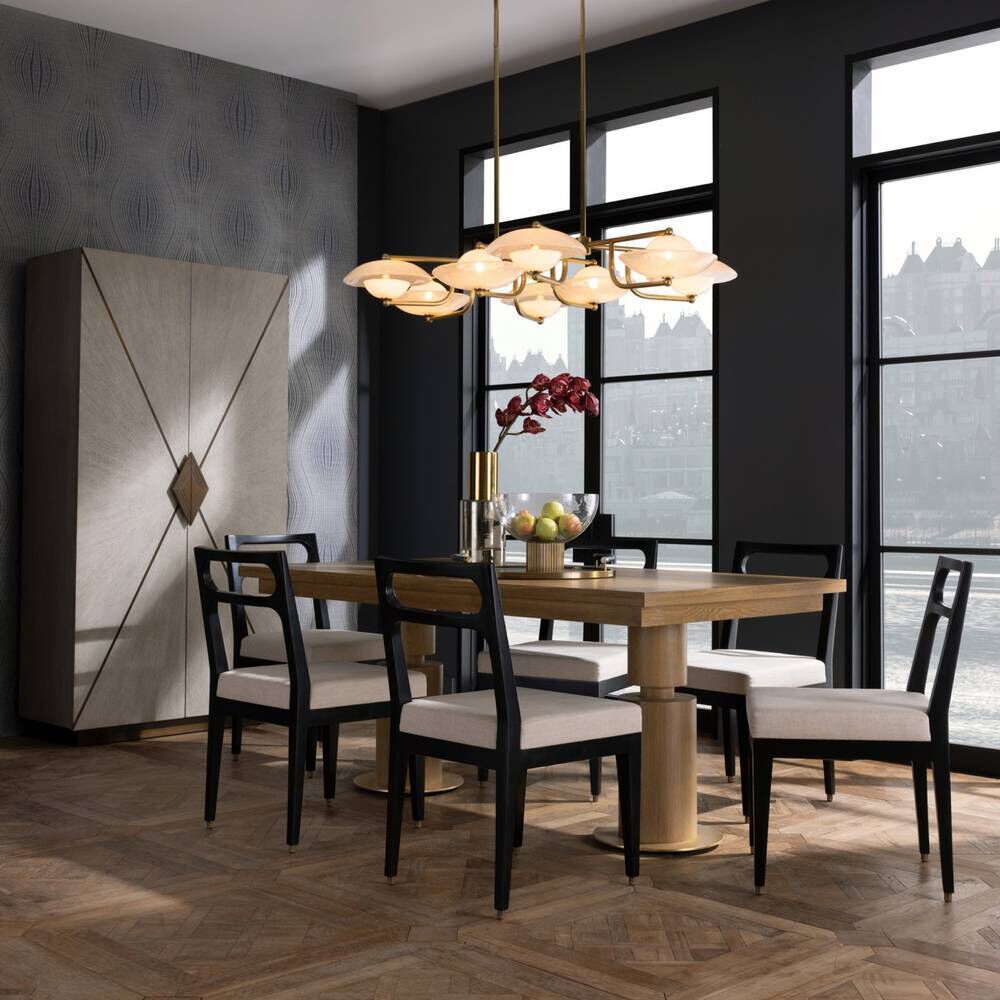 Towne 8 Light 56 inch Clear Seedy Linear Chandelier Ceiling Light