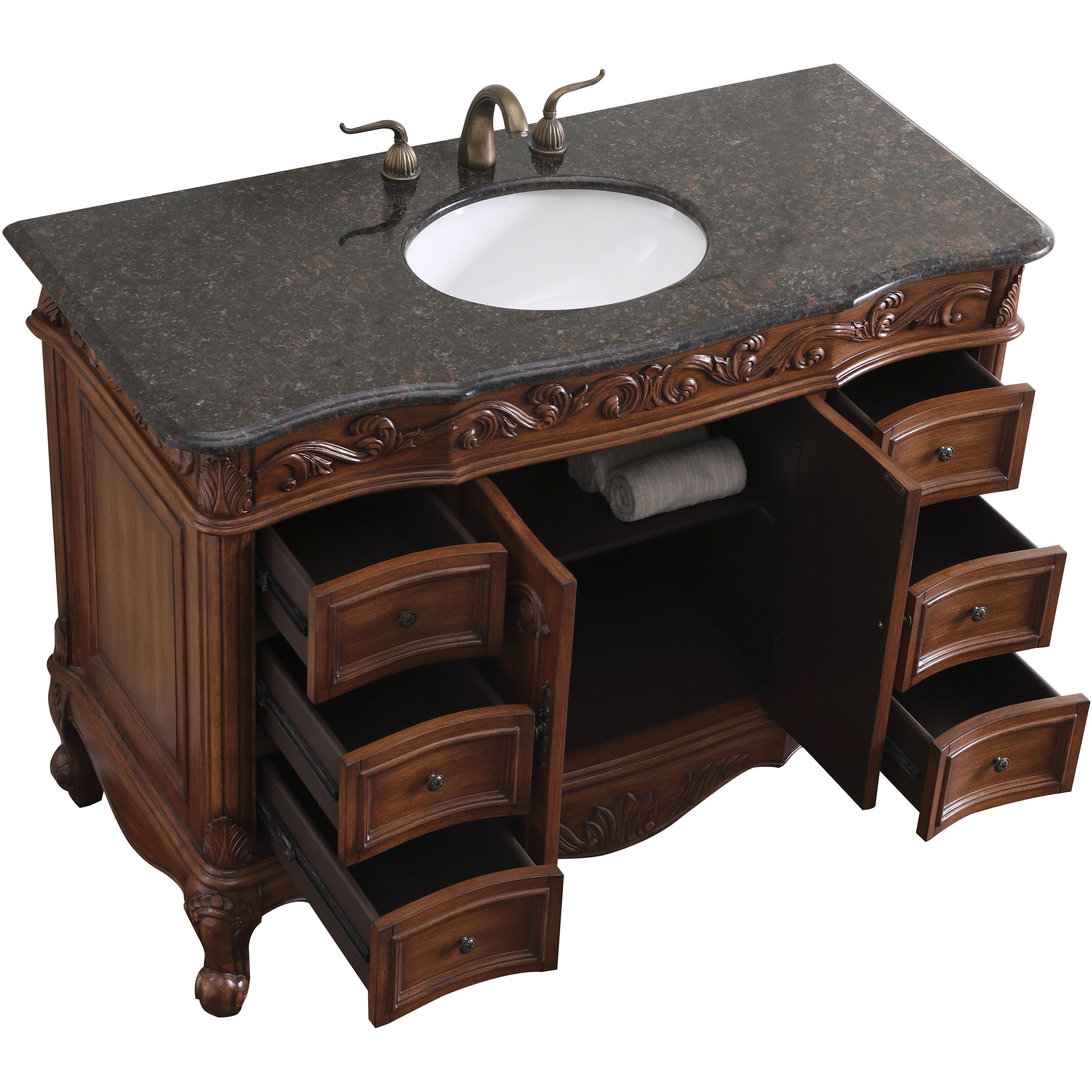 Oakland 48 X 22 X 36 inch Teak Vanity Sink Set
