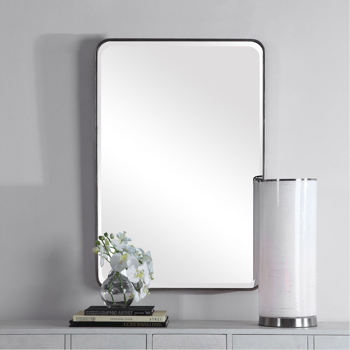 Aramis 36 X 24 inch Silver Wall Mirror