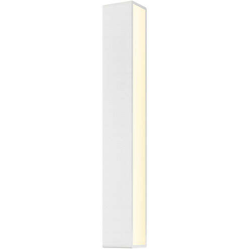 Sideways LED 24 inch Textured White Indoor-Outdoor Sconce, Inside-Out