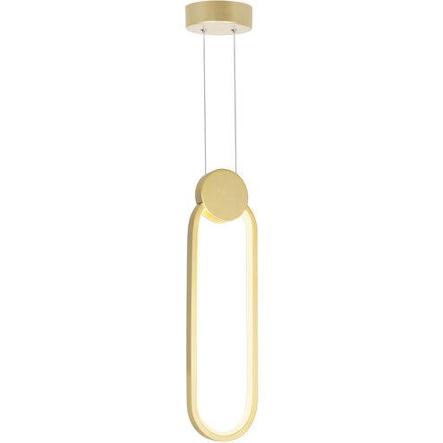 Pulley LED 4 inch Satin Gold Mini Pendant Ceiling Light
