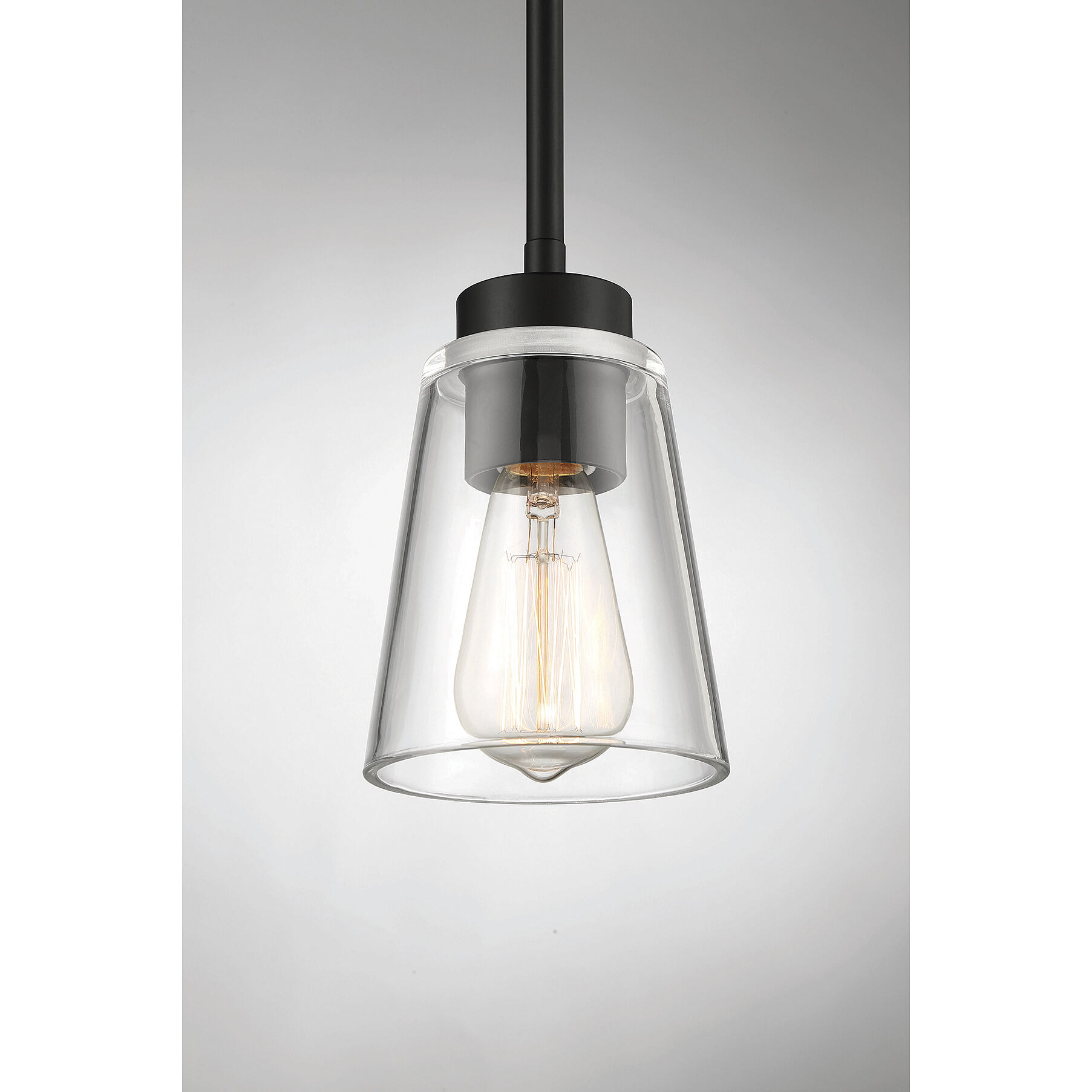 Calhoun 1 Light 5 inch Matte Black Mini-Pendant Ceiling Light, Essentials