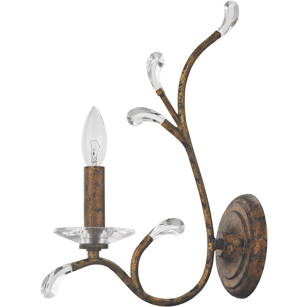 Serafina 1 Light 5 inch Hand Applied Venetian Golden Bronze Wall Sconce Wall Light