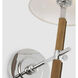 Thomas O'Brien Bryant2 LED 6.5 inch Polished Nickel and Natural Leather Wrapped Tail Sconce Wall Light, Large