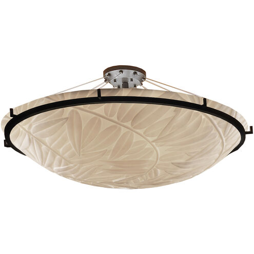 Porcelina 6 Light 51 inch Dark Bronze Semi Flush Ceiling Light in Waves, 6000 Lm LED
