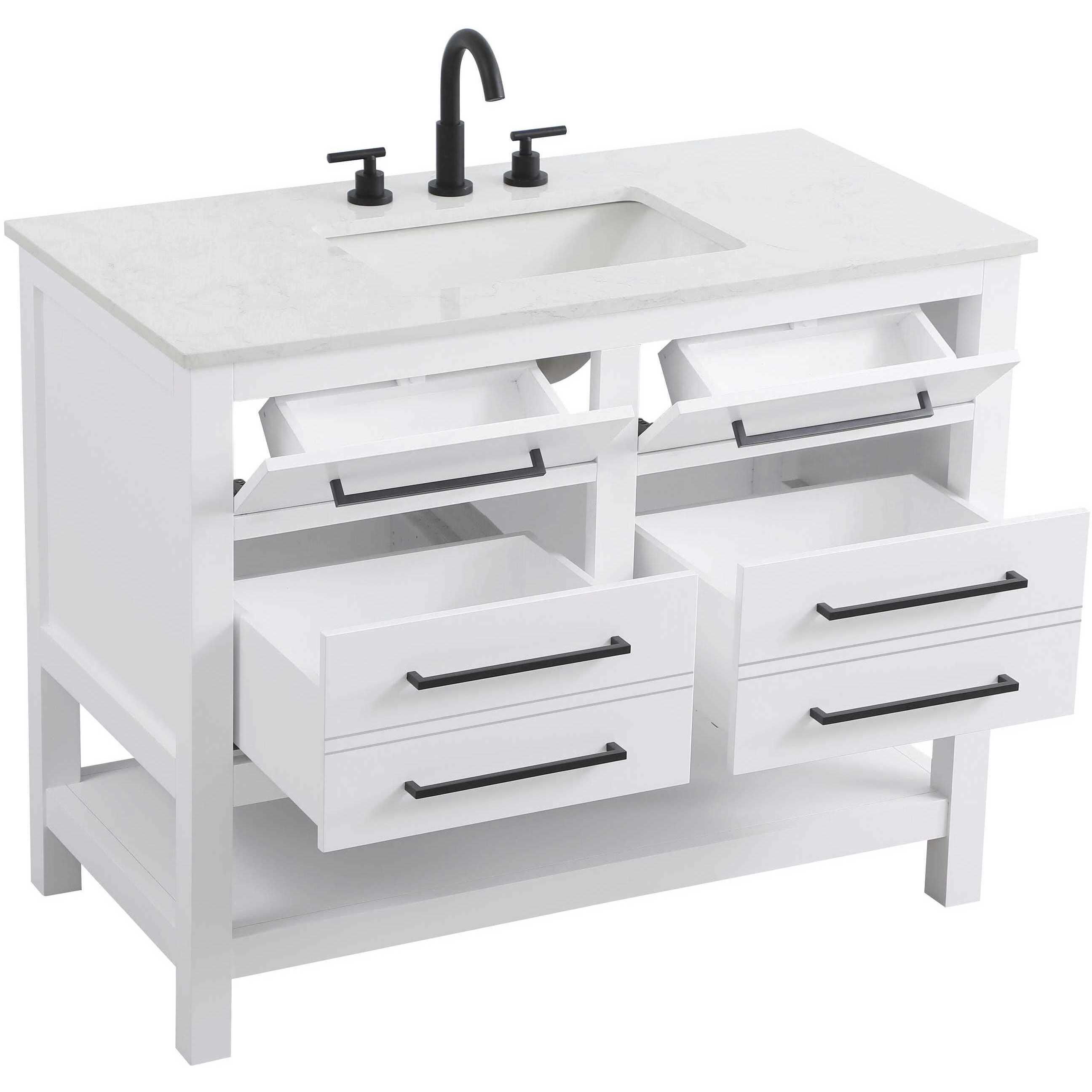 Karson 42 X 34 inch White Bathroom Vanity Cabinet