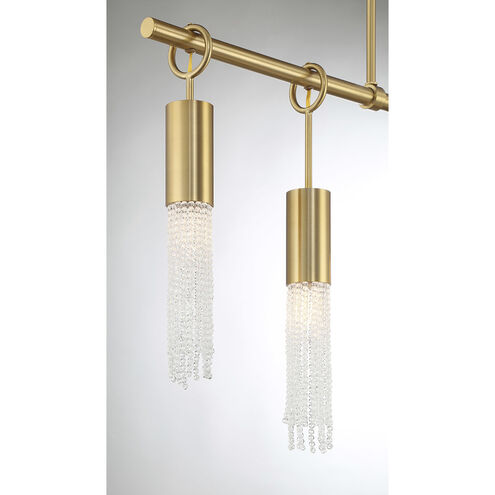 Chelsea 5 Light 40 inch Warm Brass Linear Chandelier Ceiling Light
