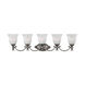 Francoise 5 Light 37 inch Polished Antique Nickel Vanity Light Wall Light