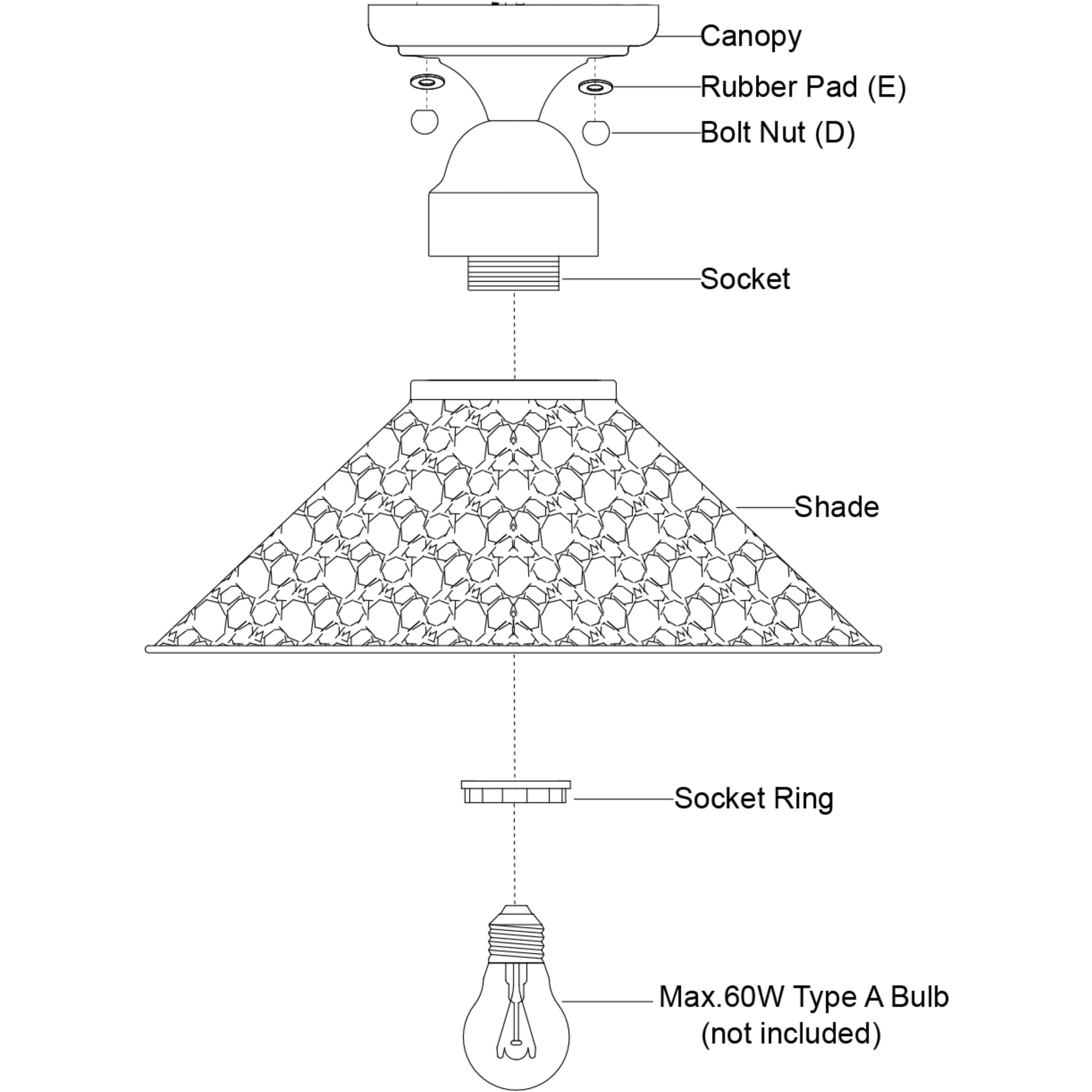 Outland LED 12 inch Aged Iron and Light Gold Outdoor Ceiling