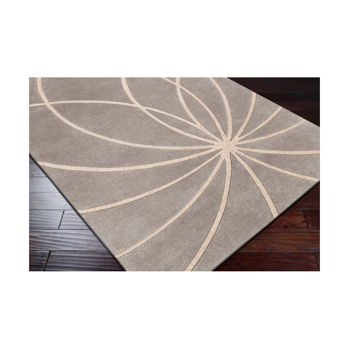 Philadelphia 132 X 96 inch Medium Gray/Cream Rugs, Wool