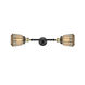 Franklin Restoration Chatham 2 Light 6 inch Black Antique Brass Bath Vanity Light Wall Light in Mercury Glass, Franklin Restoration