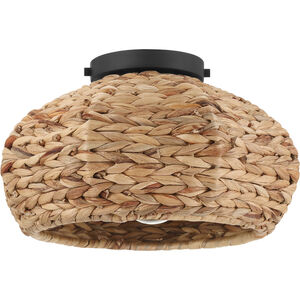 Cambria 1 Light 14 inch Matte Black Flush Mount Ceiling Light, Medium