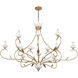 Muse 12 Light 52.5 inch French Gold and White Cashmere Chandelier Ceiling Light