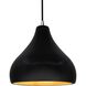 Radiance LED 11.5 inch Carbon Matte Black and Champagne Gold and Brushed Nickel Pendant Ceiling Light