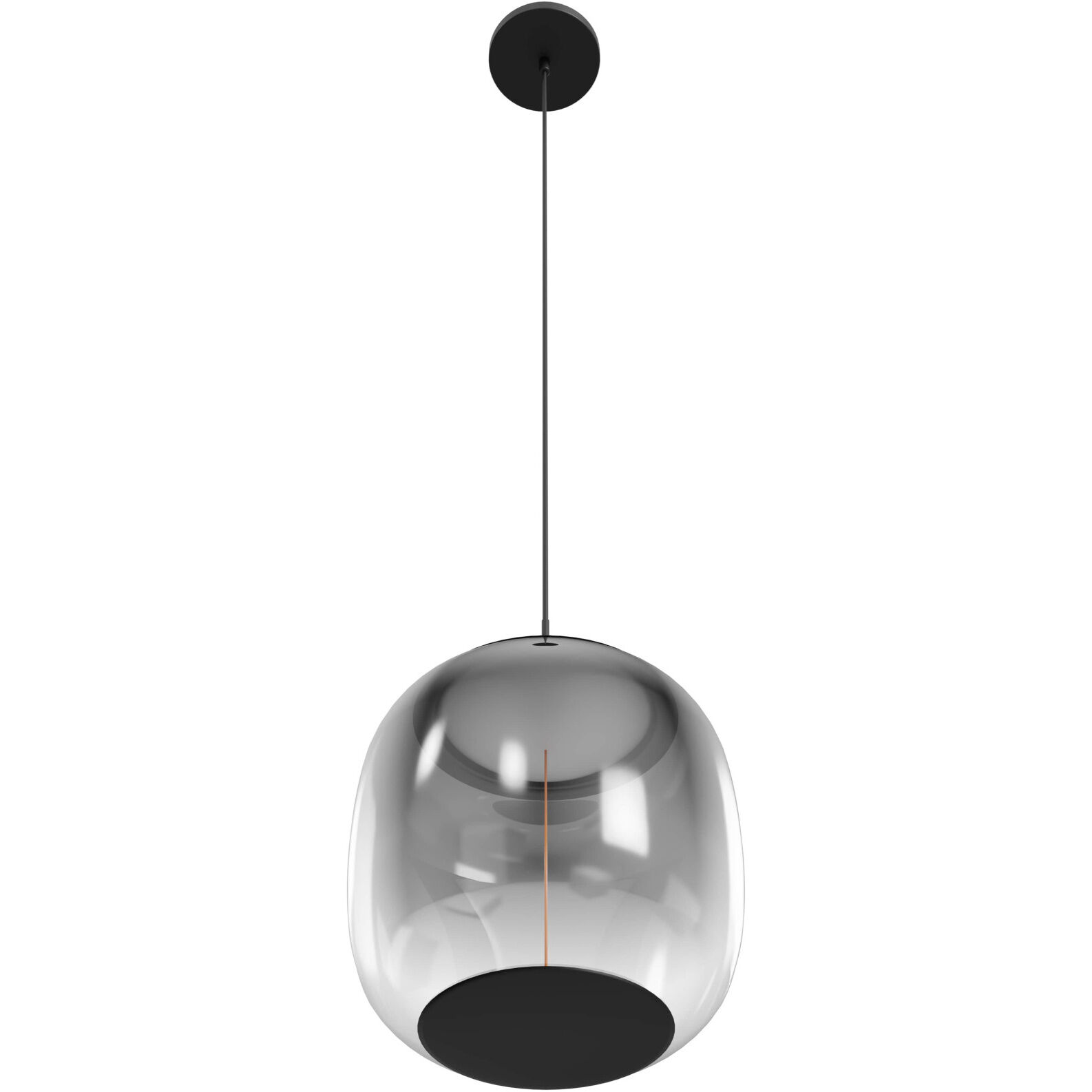 Monaco LED 10 inch Black+Smoky Pendant Ceiling Light
