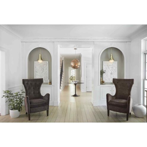 Oliver 1 Light 9 inch Bright Brass Indoor Pendant Ceiling Light