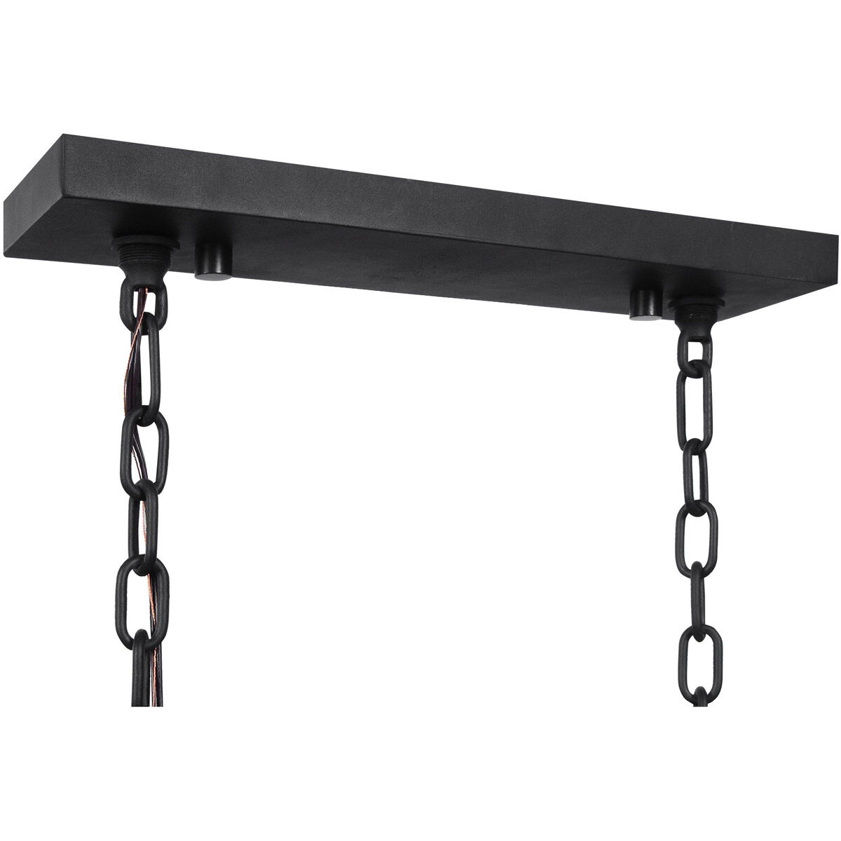 Jarsdel 6 Light 45 inch Black and Antique Brass Island Light Ceiling Light