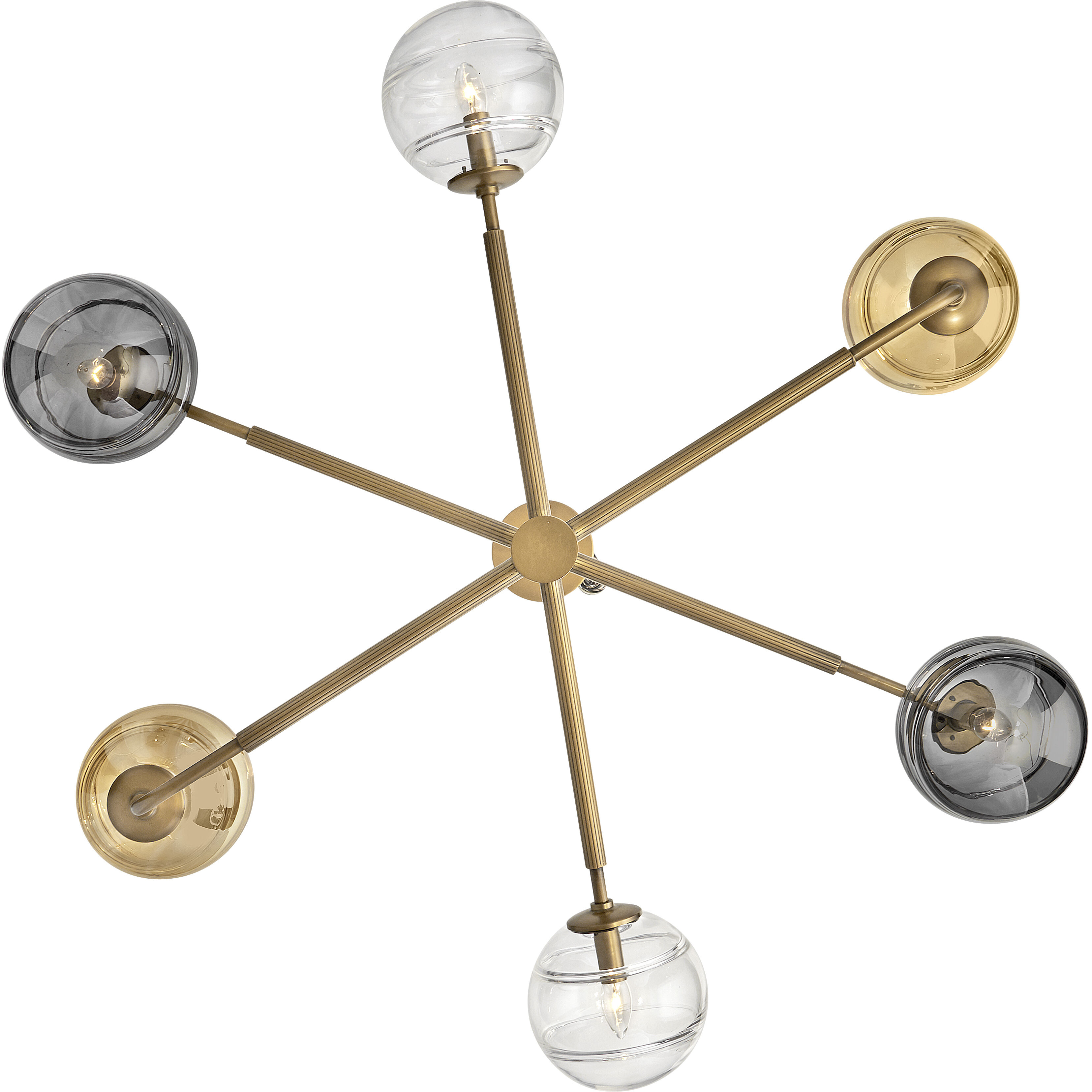 Oberon LED 36.5 inch Heritage Brass Chandelier Ceiling Light