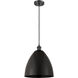 Ballston Dome LED 12 inch Matte Black Mini Pendant Ceiling Light