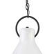 Winnie 1 Light 12.25 inch Polished White with Distressed Black Indoor Pendant Ceiling Light