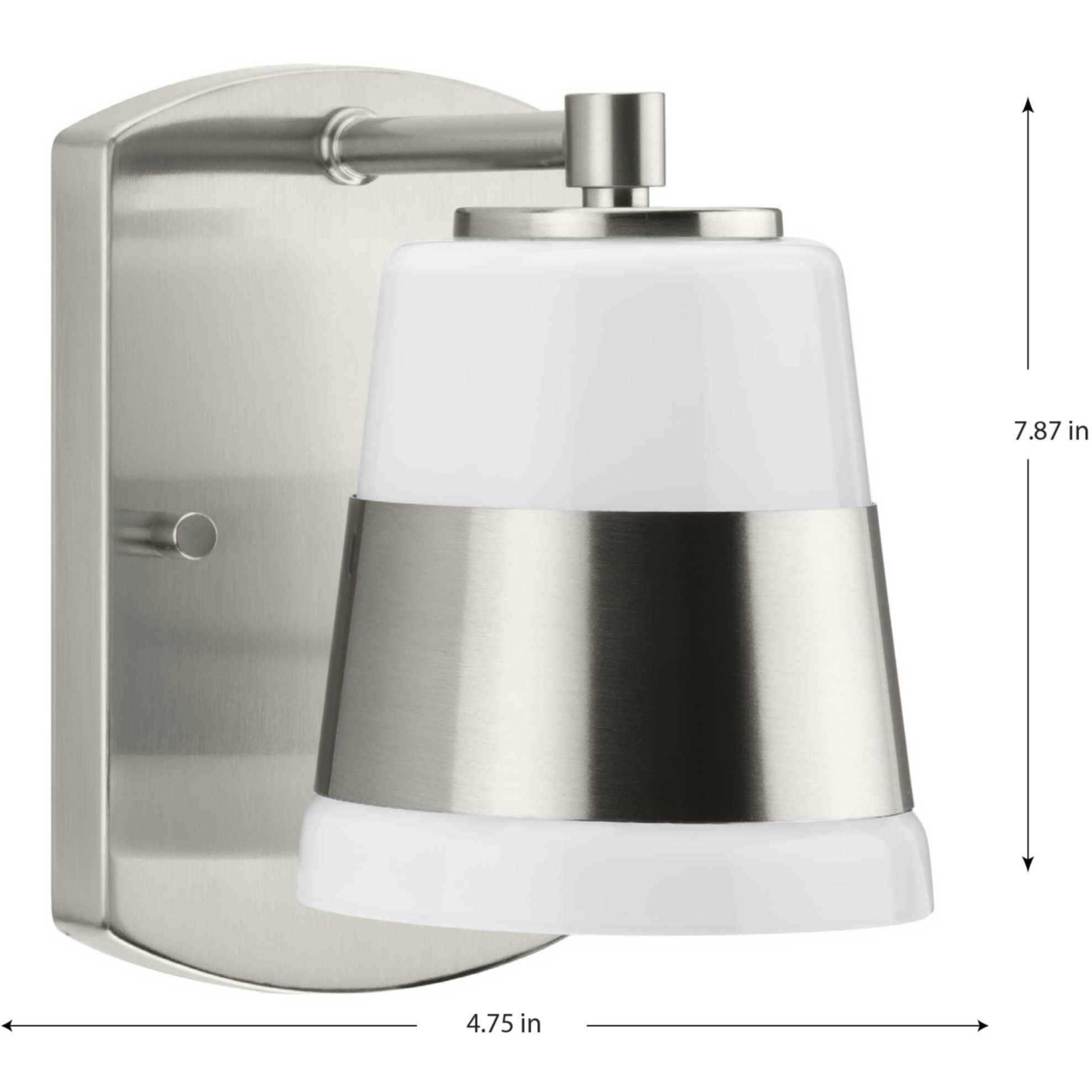 Haven 1 Light 4.75 inch Brushed Nickel Bath Light Wall Light