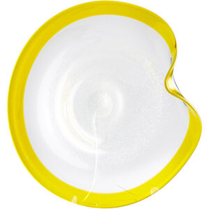 Cosmic 24 X 19 inch Yellow And Clear Plate, Large