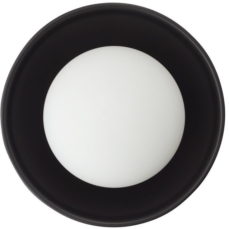 Glaze 1 Light 12 inch Antique Brass and Matte Black Ceramic Flush Mount Ceiling Light, Small