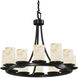 Alabaster Rocks 12 Light 28 inch Matte Black Chandelier Ceiling Light in Incandescent