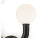 Happy 2 Light 16.25 inch Black Outdoor Sconce, Right