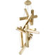 Chaos LED 23 inch Aged Brass Chandelier Ceiling Light in 12, 49in.