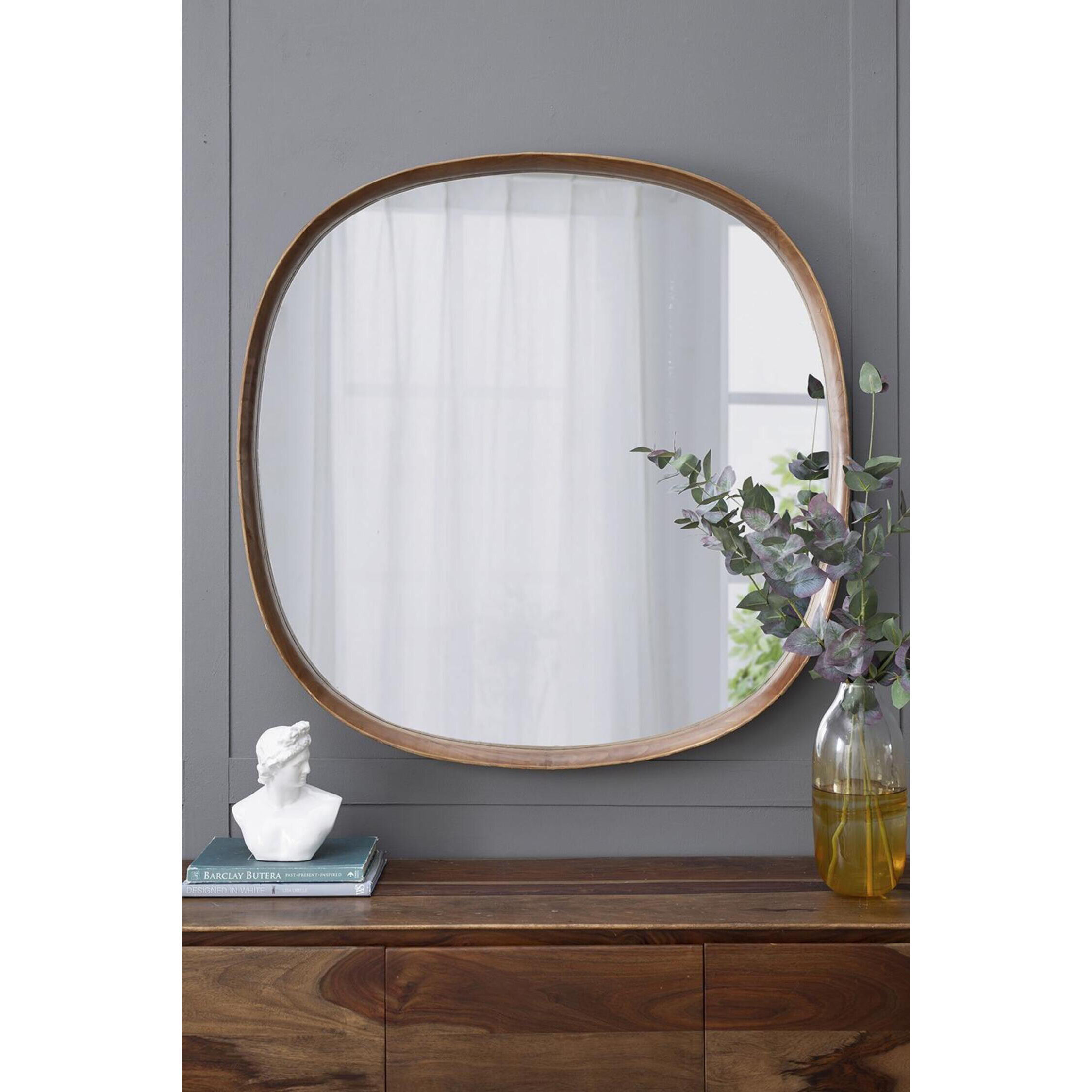 Wayne 42.1 X 41.3 inch Brown Wall Mirror