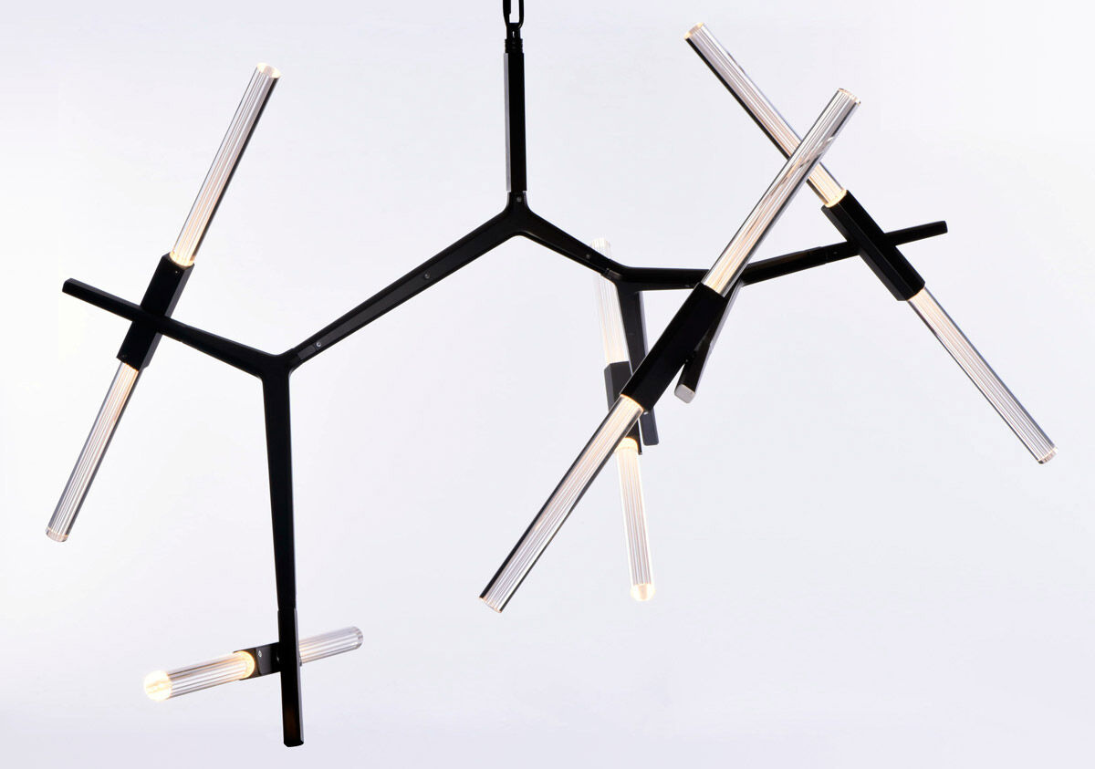 半額ストア LED LED Saber Light 33.75 Chandelier Mini Gunmetal inch アロマグッズ