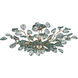 Baobab 8 Light 33.5 inch Contemporary Silver Leaf and Contemporary Silver Semi-Flush Mount Ceiling Light