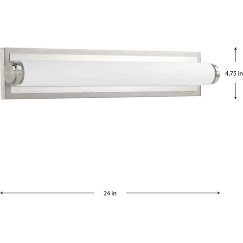 Concourse LED LED 24 inch Brushed Nickel Bath Vanity Wall Light, Progress LED