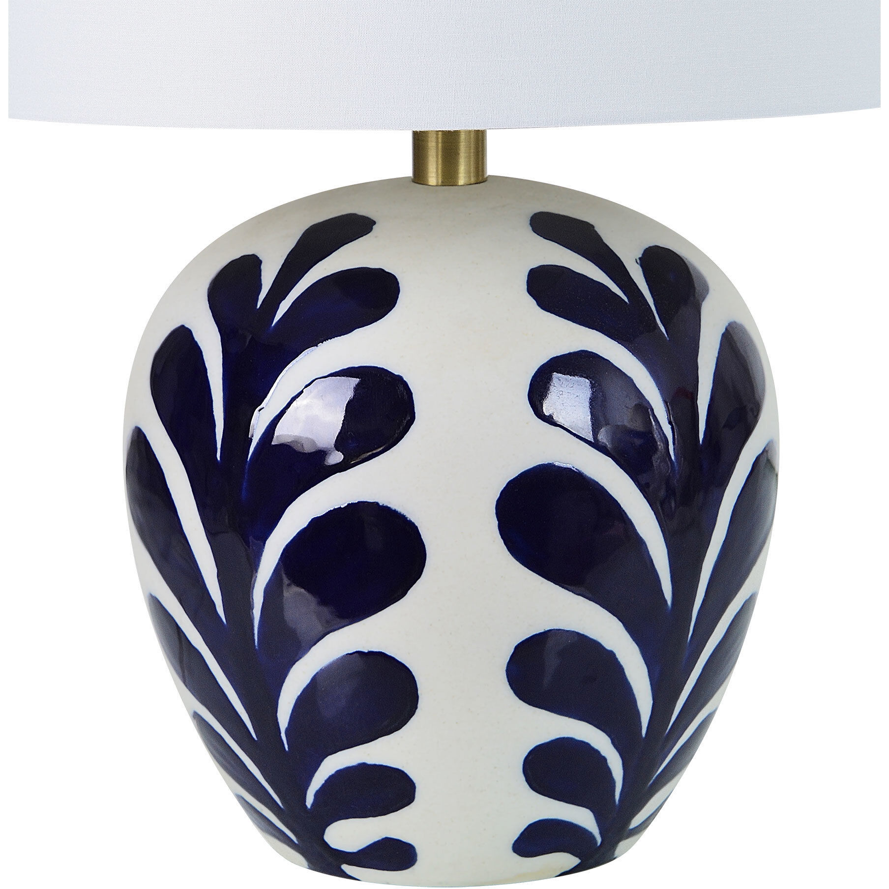 Darina 19.25 inch 100 watt Off-White and Navy Table Lamp Portable Light