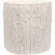 Trunk 17 X 17 inch White Fiber Cement Side Table
