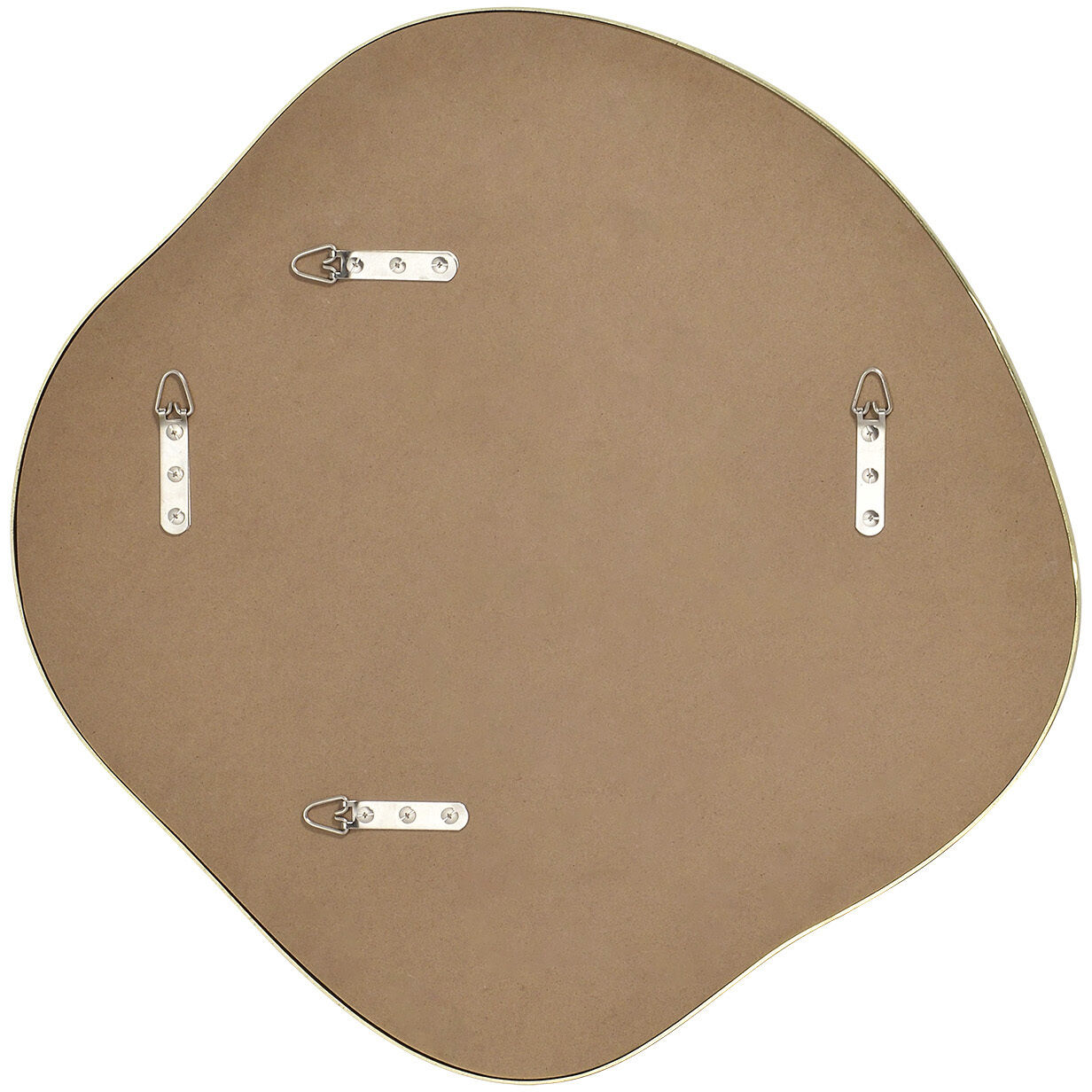 Nucleus 36 X 36 inch Clear and Satin Brass Wall Mirrors, Set of 3