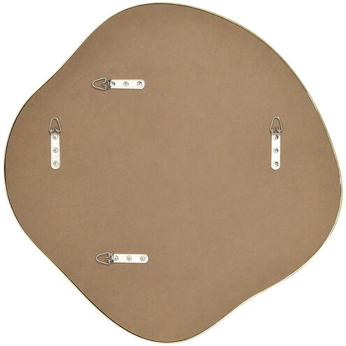 Nucleus 36 X 36 inch Clear and Satin Brass Wall Mirrors, Set of 3