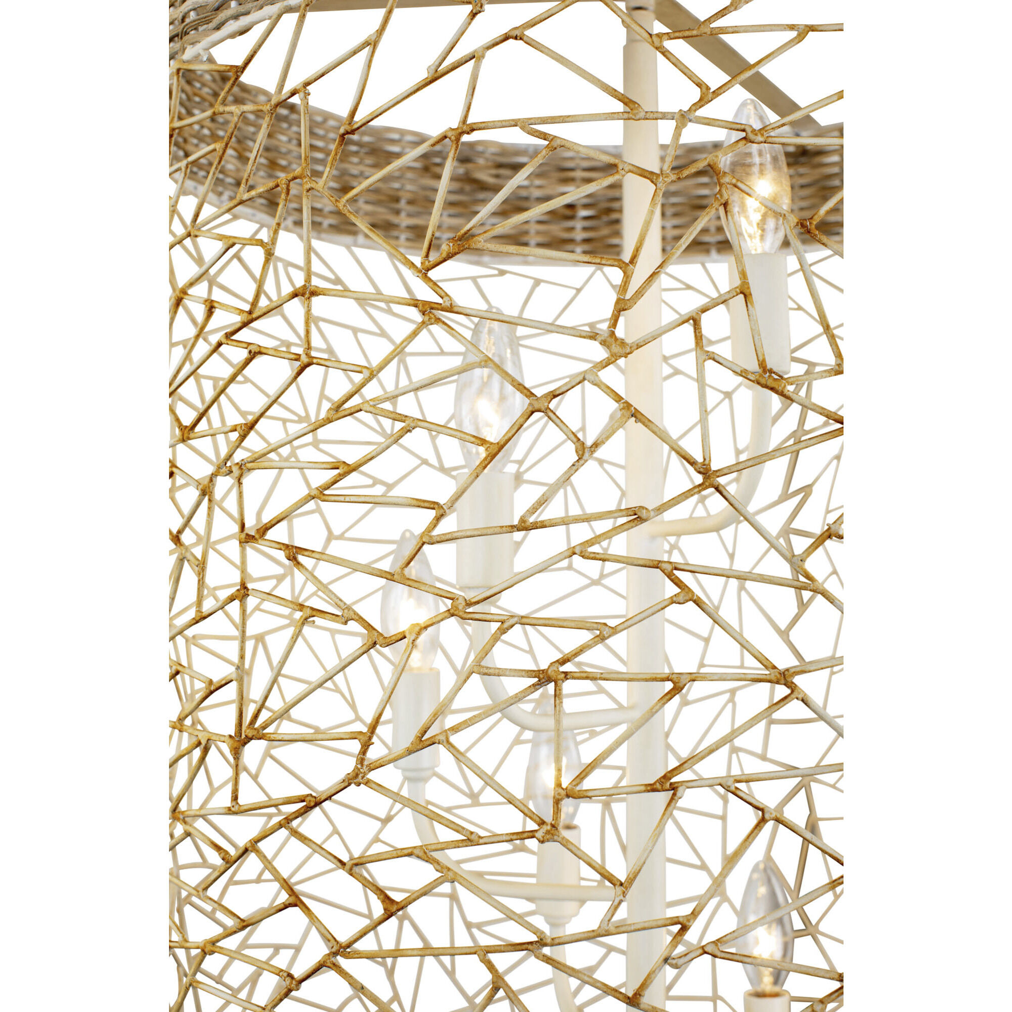 Cayman 6 Light 20 inch Country White Foyer Pendant Ceiling Light