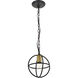 Octavia 1 Light 7.9 inch Brass and Dark Brown Pendant Ceiling Light