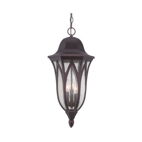 Milano 3 Light 11 inch Architectural Bronze Exterior Hanging Lantern