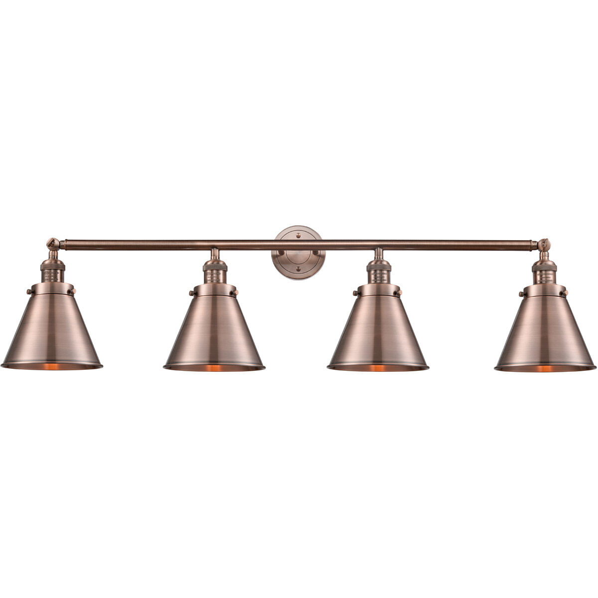 Franklin Restoration Appalachian LED 43.75 inch Antique Copper Bath Vanity Light Wall Light, Franklin Restoration