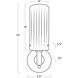 Dixie 1 Light 5.5 inch Polished Nickel Wall Sconce Wall Light