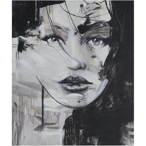 Chrysantine Black and White Canvas Art