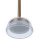 Centric LED 7 inch Satin Brass Pendant Ceiling Light