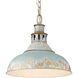 Kinsley Pendant Ceiling Light in Antique Teal, Large